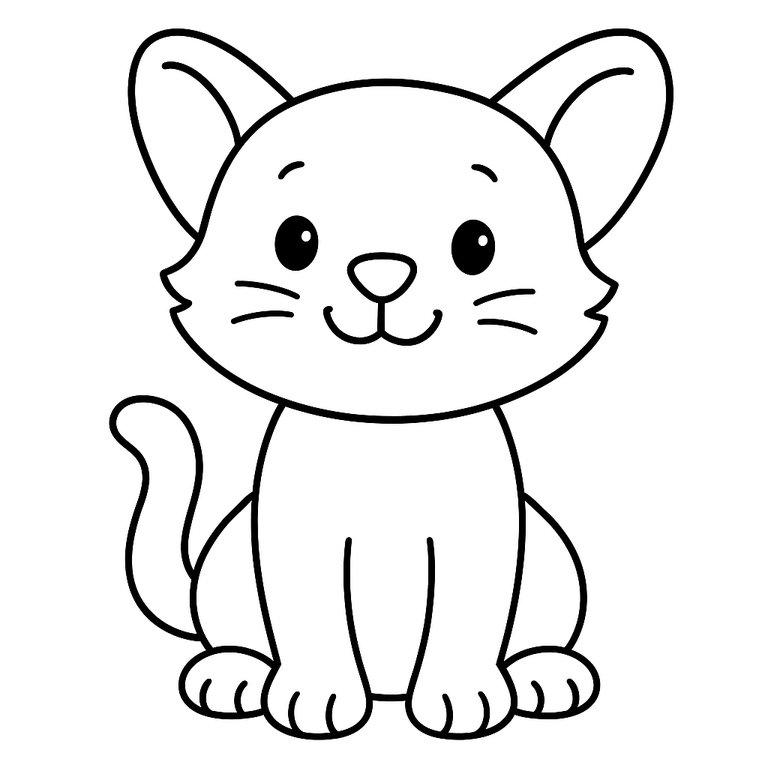 Cat coloring page
