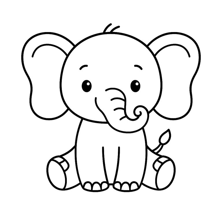 Elephant coloring page