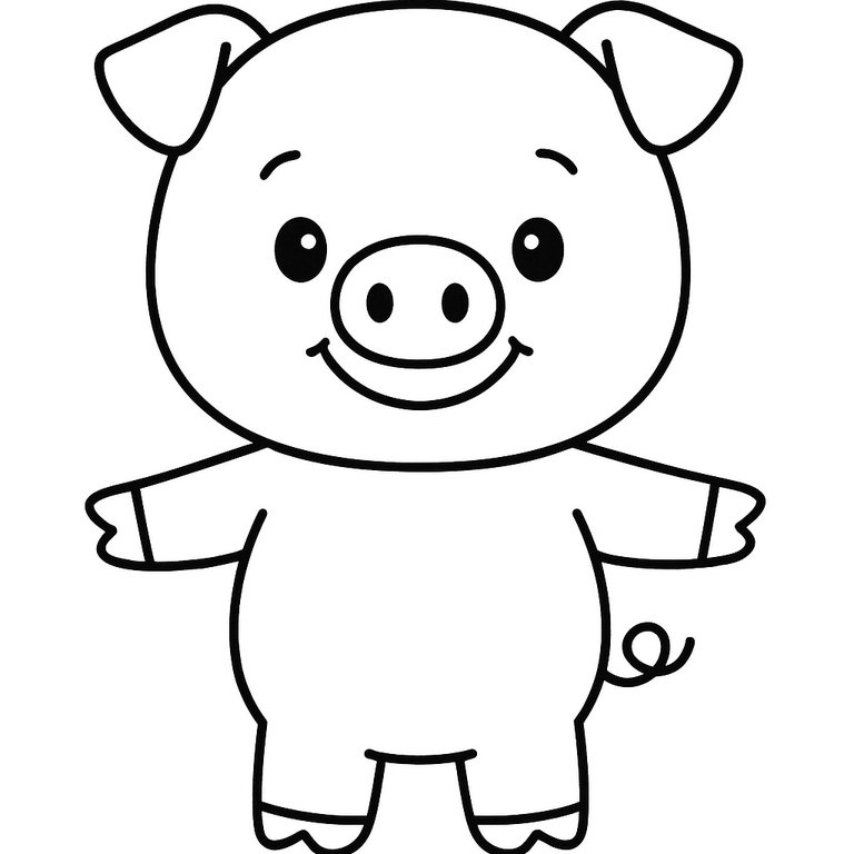 Pig coloring page