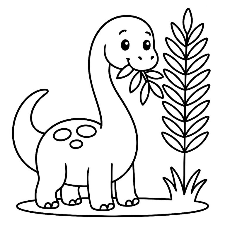 Brontosaurus coloring page