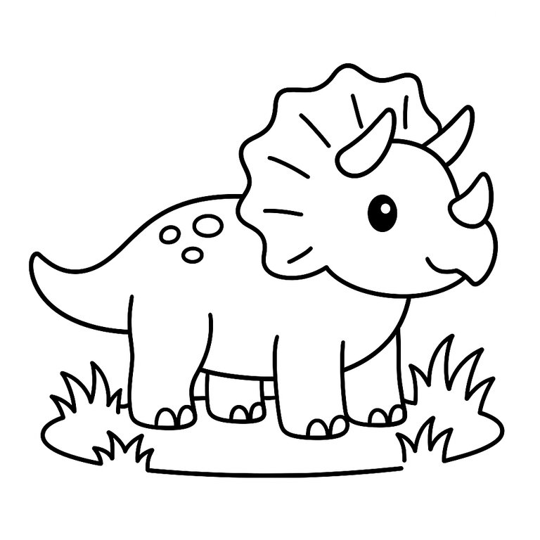 Triceratops coloring page