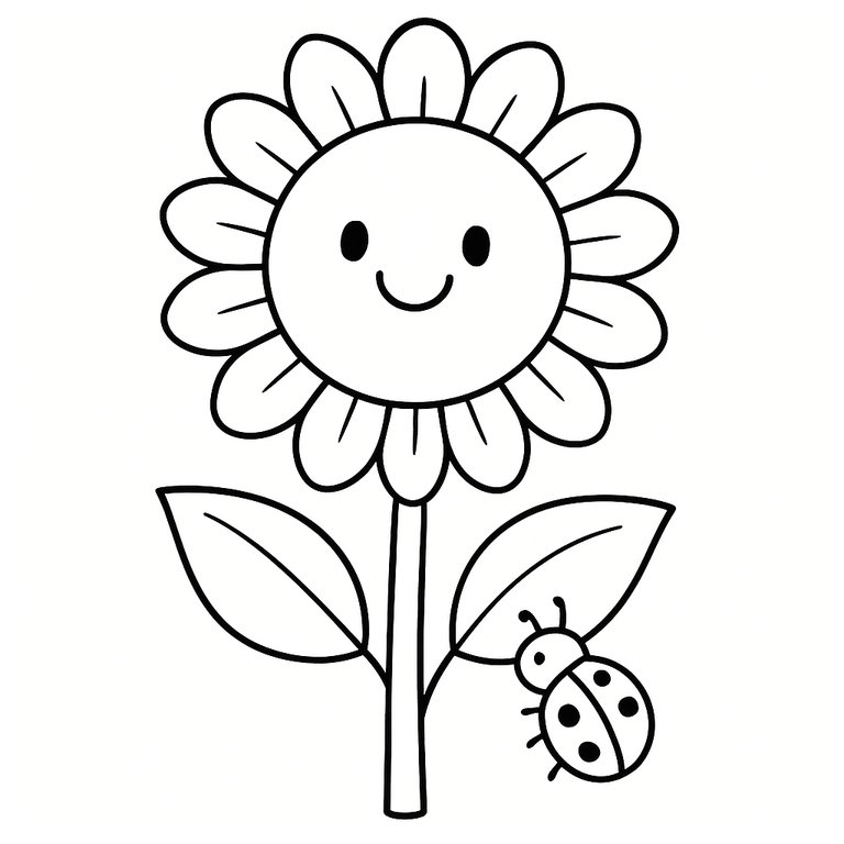 Sunflower coloring page