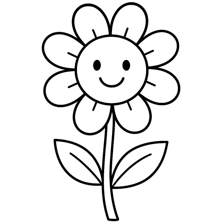 Daisy coloring page