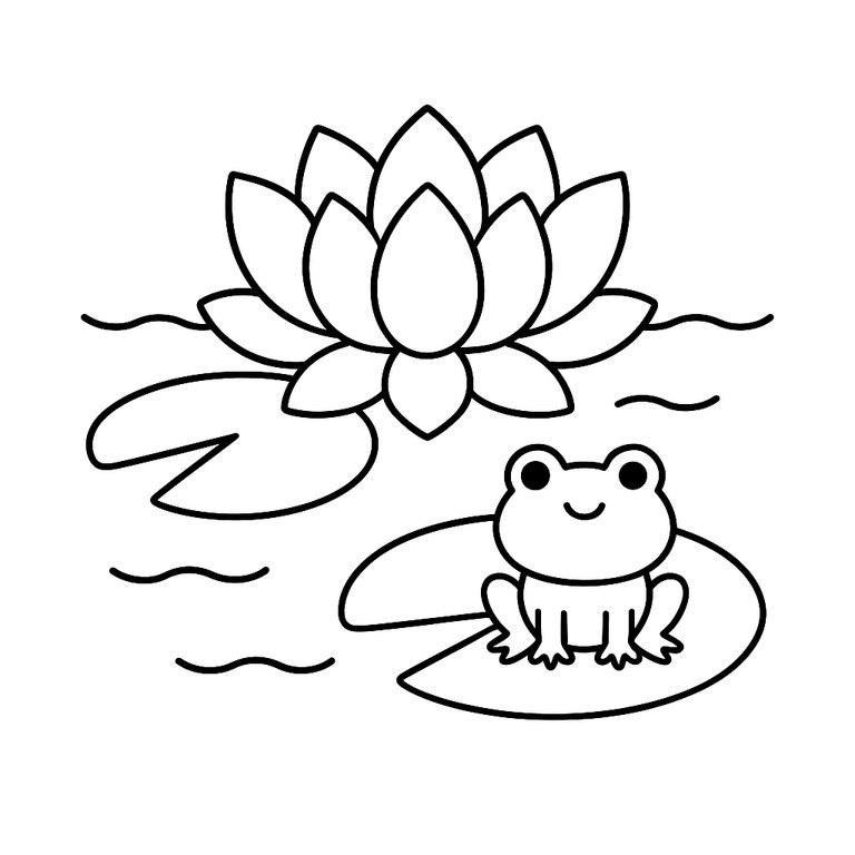 Lotus coloring page