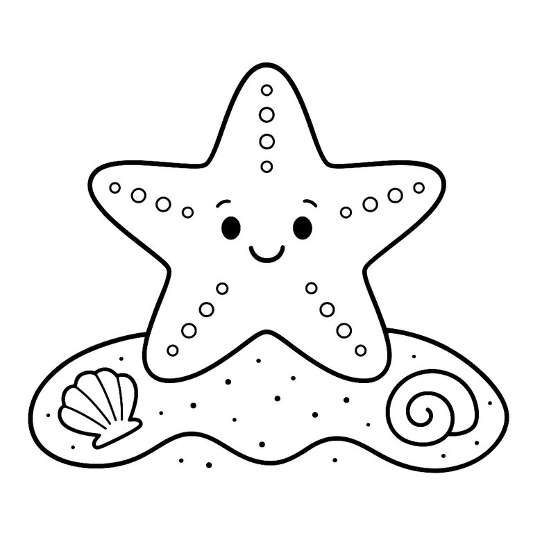 Starfish coloring page