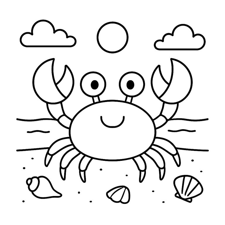 Crab coloring page