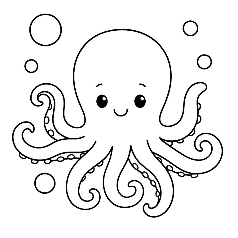 Octopus coloring page