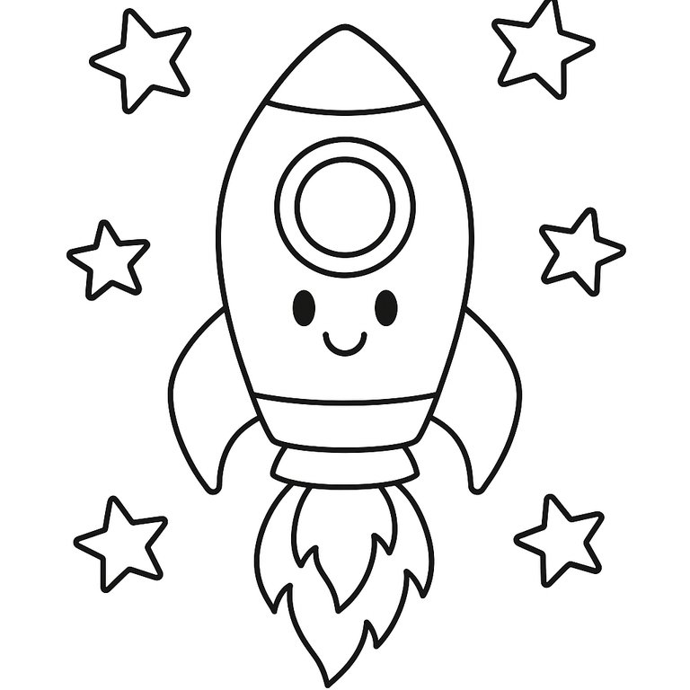 Rocket coloring page