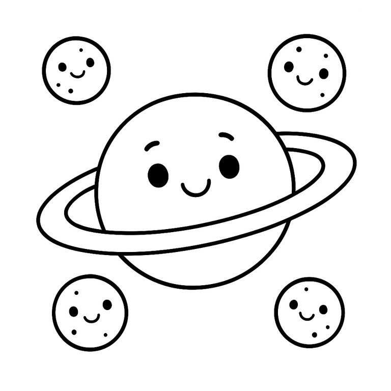 Planet coloring page