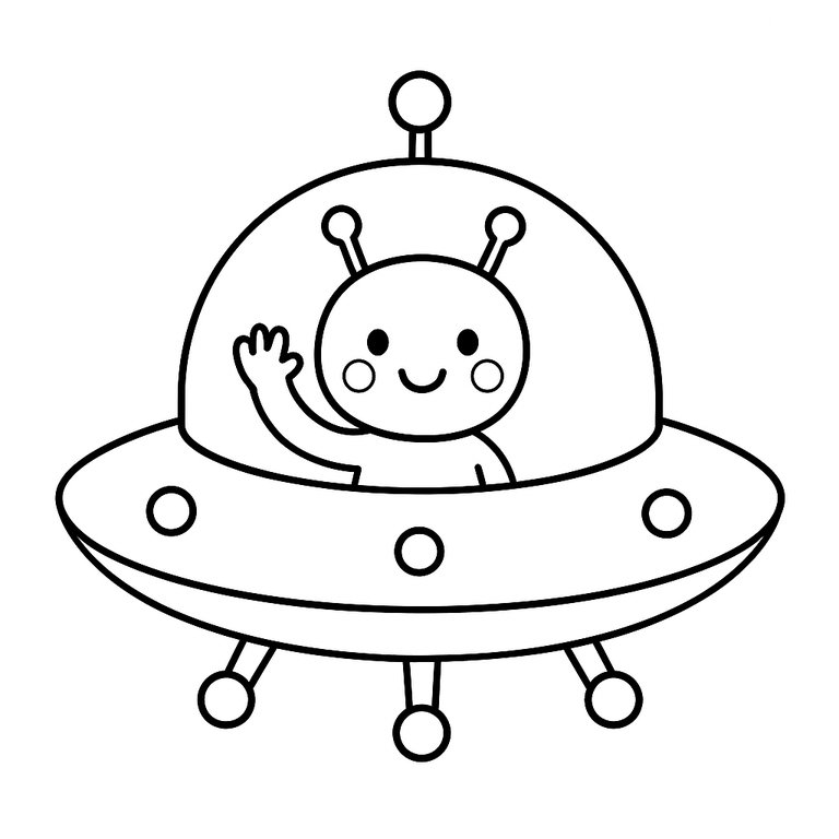 UFO coloring page