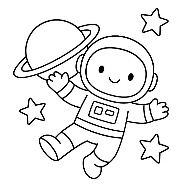 Astronaut coloring page
